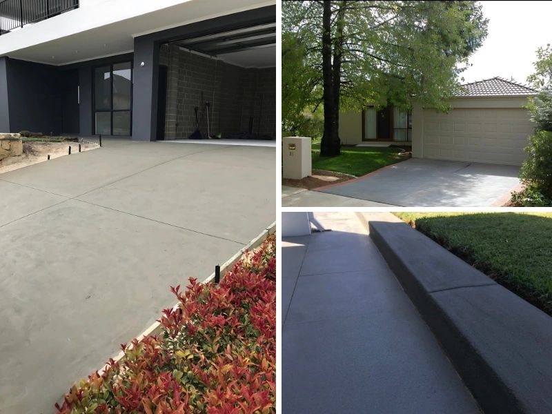 Concrete driveway installation