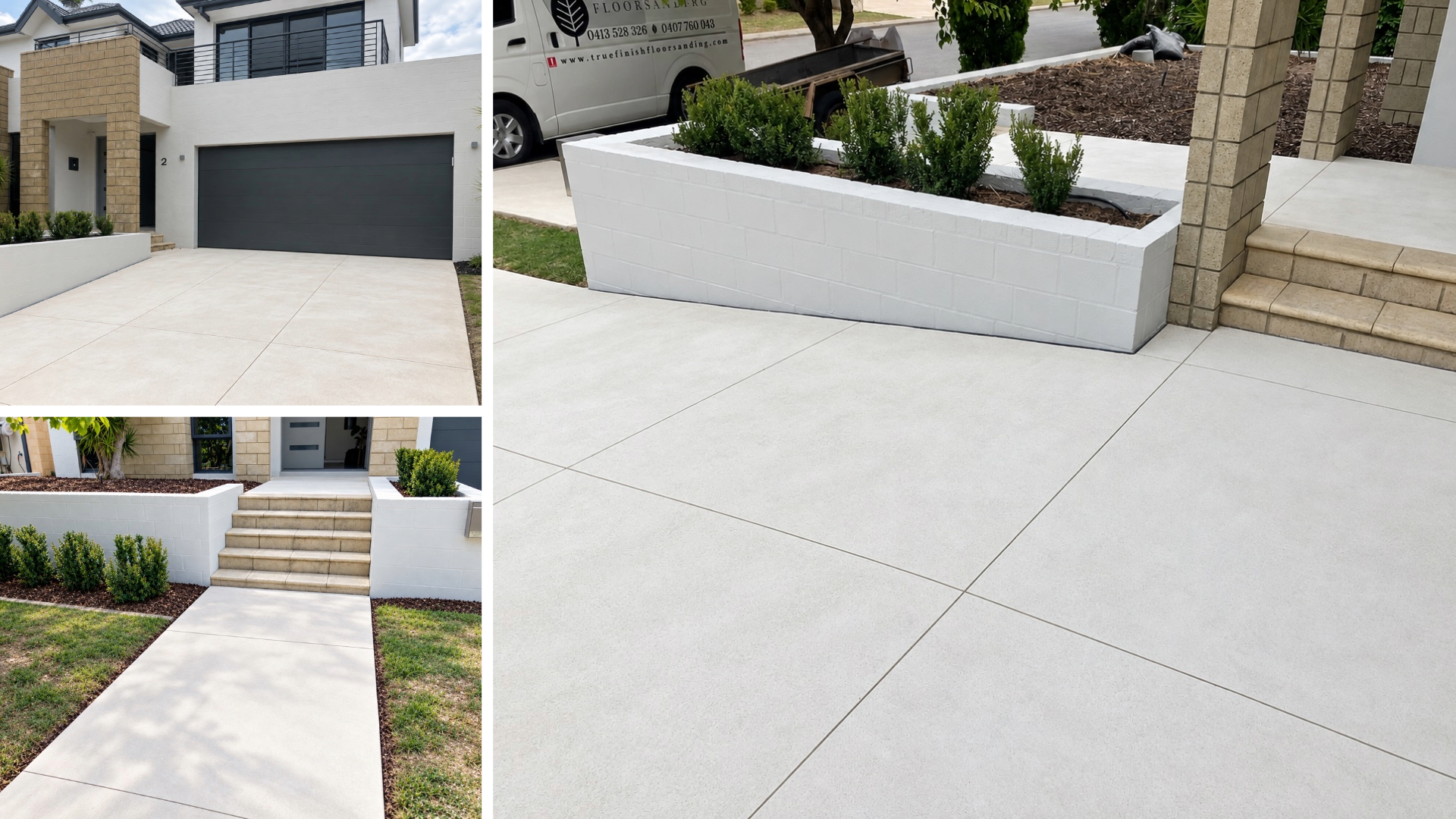 Concrete footpath